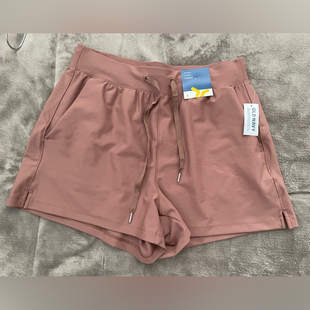 Old Navy Powersoft Active Size Small  Rose Tan Shorts